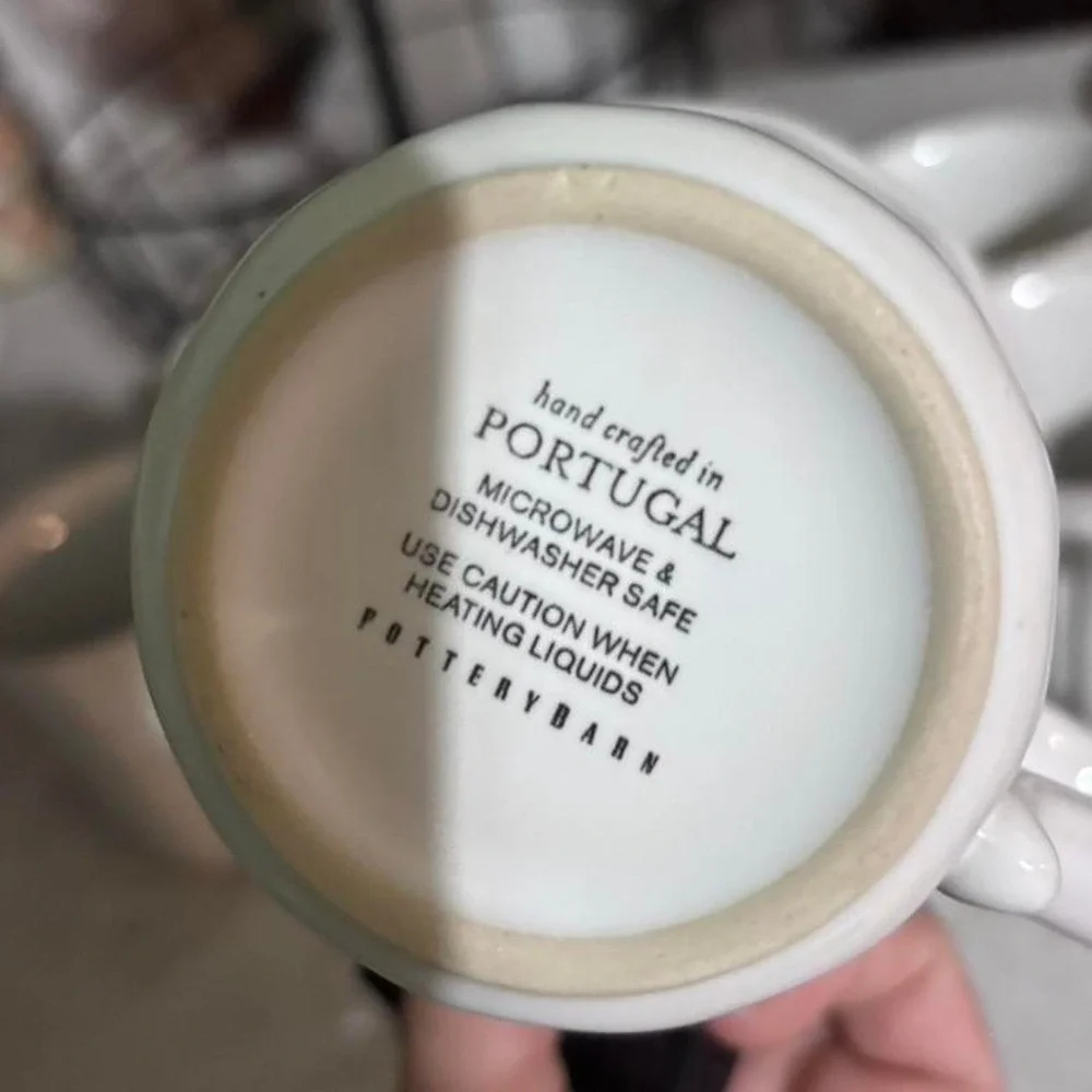 Charlotte White by POTTERY BARN CHINA pair of mugs